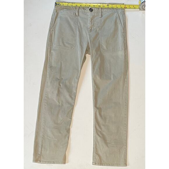 Banana Republic Boyfriend Chino Pants Sz 2S Tarpoon Green Utility Fit Distressed - Picture 3 of 13